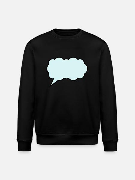 cloud bubble design - Stanley/Stella ROLLER Unisex Organic Sweatshirt - black
