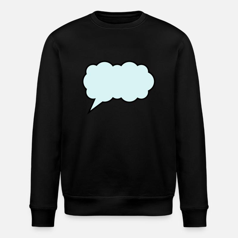 cloud bubble design - Stanley/Stella ROLLER Unisex Organic Sweatshirt - black