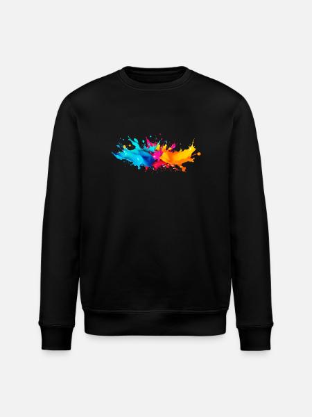 Explosion de Peinture - Sweat bio ROLLER Stanley/Stella Unisexe - noir