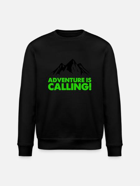 mountains abenteuer - Stanley/Stella Unisex Bio-Sweatshirt ROLLER - Schwarz