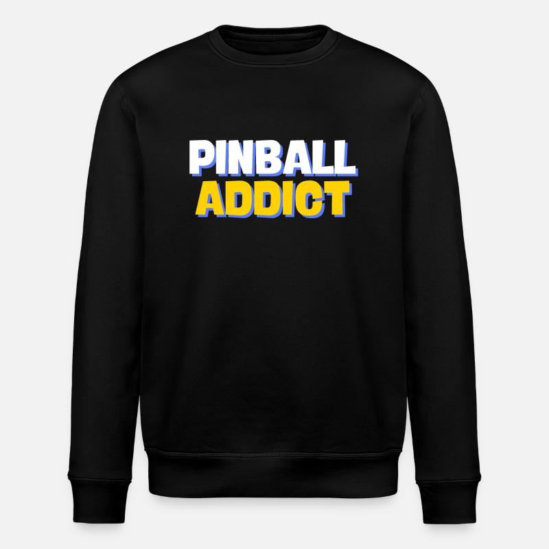cool Pinball Addict lettering - Stanley/Stella ROLLER Unisex Organic Sweatshirt - black