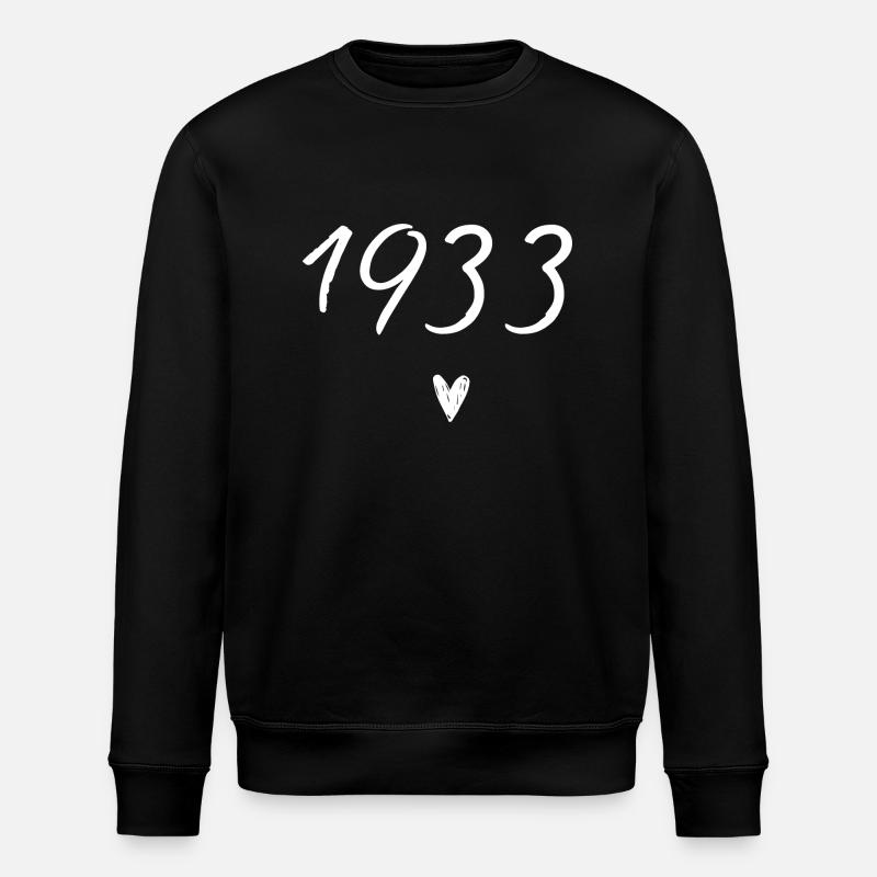 1933 coeur anniversaire - Sweat bio ROLLER Stanley/Stella Unisexe - noir