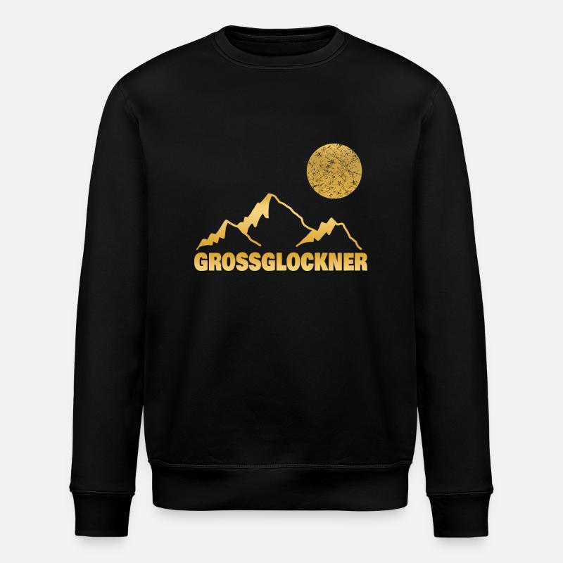 Grossglockner Mountain - Stanley/Stella ROLLER Unisex Organic Sweatshirt - black