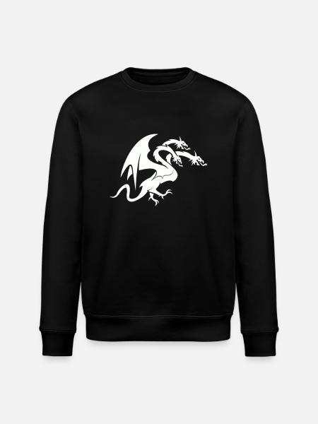 Dragon 3 Head - Stanley/Stella ROLLER Unisex Organic Sweatshirt - black