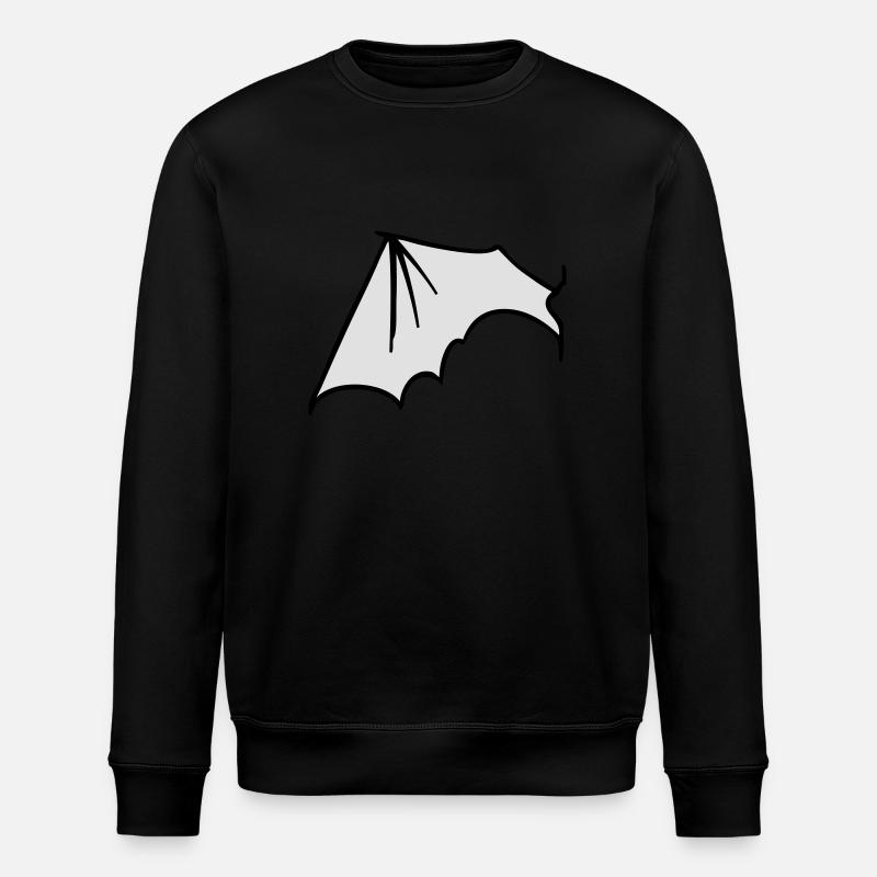 batwing_left - Stanley/Stella ROLLER Unisex Organic Sweatshirt - black