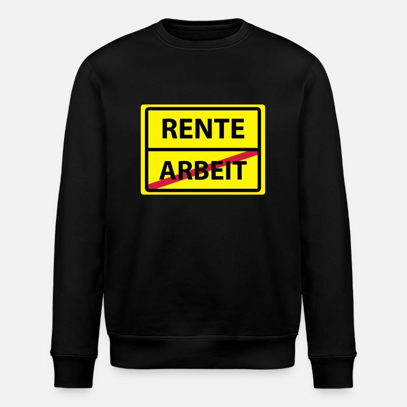 arbeit rente - Stanley/Stella Unisex Bio-Sweatshirt ROLLER - Schwarz