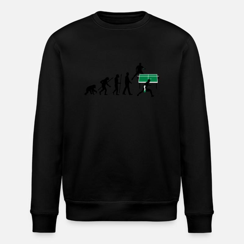 evolution_tischtennisspieler_112012_a_3c - Stanley/Stella Unisex Bio-Sweatshirt ROLLER - Schwarz