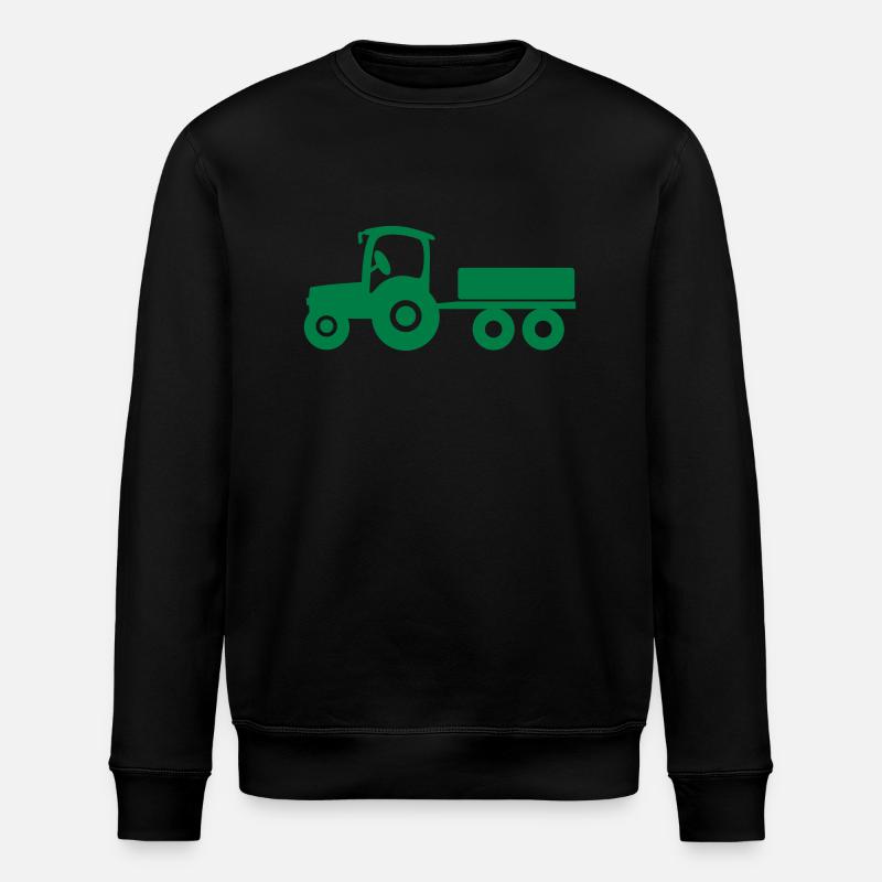 Traktor mit Anhänger - Stanley/Stella Unisex Bio-Sweatshirt ROLLER - Schwarz
