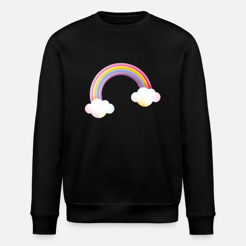 Smiley Rainbow - Stanley/Stella Unisex Bio-Sweatshirt ROLLER - Schwarz