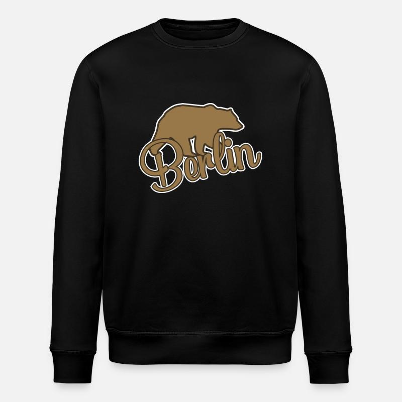Bär Berlin Bear - Stanley/Stella Unisex Bio-Sweatshirt ROLLER - Schwarz