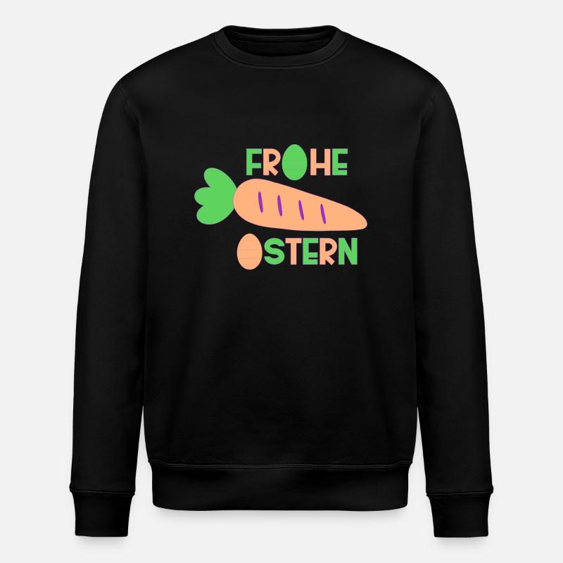 Frohe Ostern - Stanley/Stella Unisex Bio-Sweatshirt ROLLER - Schwarz