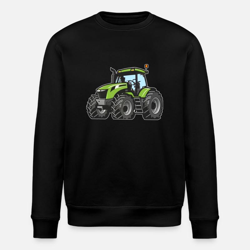 Grüner Traktor - Stanley/Stella Unisex Bio-Sweatshirt ROLLER - Schwarz