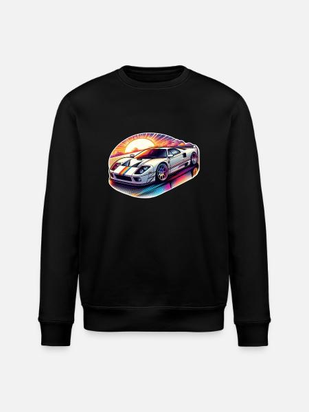Oldtimer Sonnenuntergang - Stanley/Stella Unisex Bio-Sweatshirt ROLLER - Schwarz
