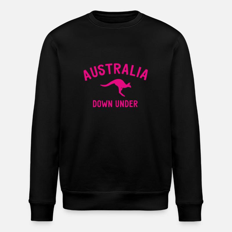 Australia - Down Under - Australia - Kangaroo - Stanley/Stella ROLLER Unisex Organic Sweatshirt - black