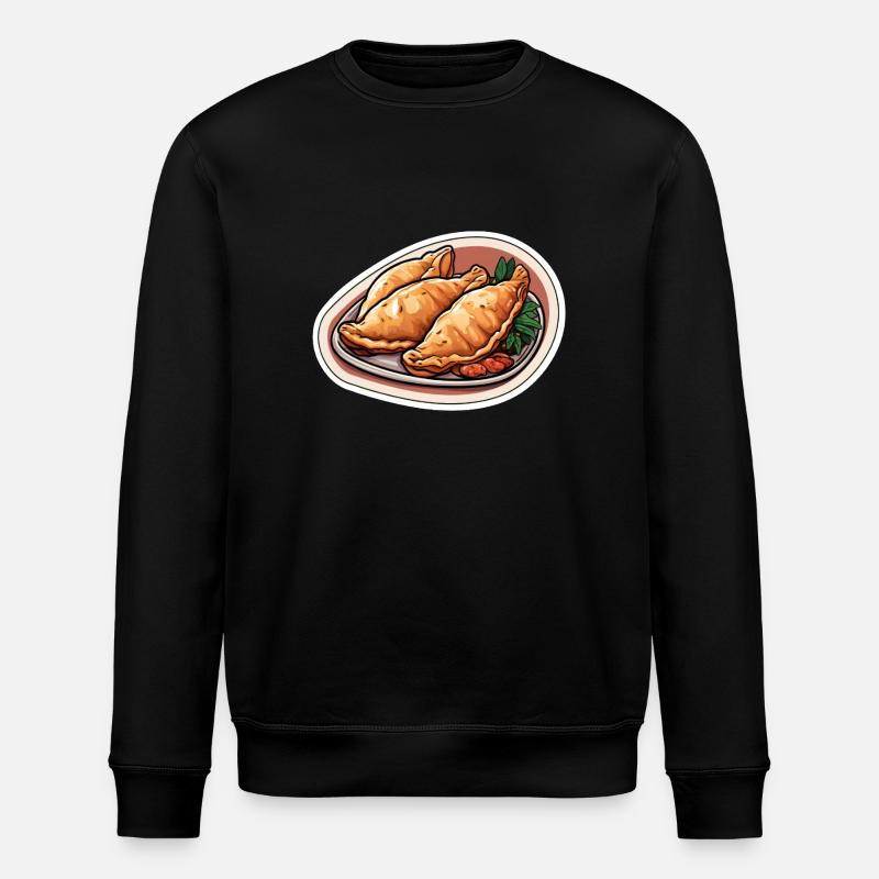 Empanadas drei Teigtaschen - Stanley/Stella Unisex Bio-Sweatshirt ROLLER - Schwarz