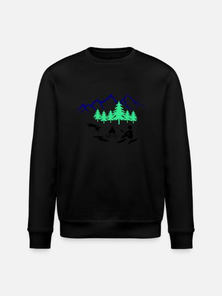 campfire outdoor - Stanley/Stella ROLLER Unisex Organic Sweatshirt - black