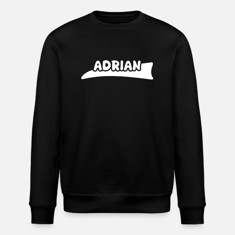Prénom Adrian - Sweat bio ROLLER Stanley/Stella Unisexe - noir