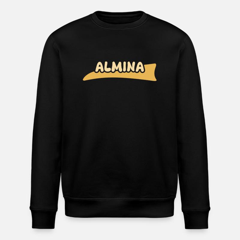 Almina as a given name - Stanley/Stella ROLLER Unisex Organic Sweatshirt - black
