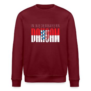In Niederbayern dahoam - Stanley/Stella Unisex Bio-Sweatshirt ROLLER - Burgunderrot - Vorne - Nik (191cm)