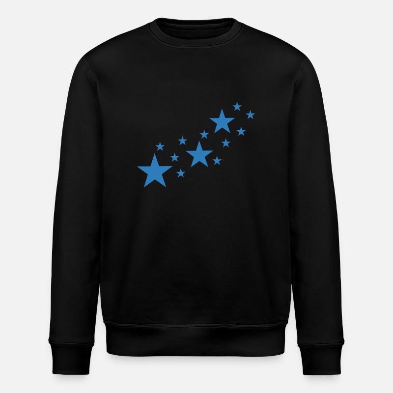 Star, stars - Stanley/Stella ROLLER Unisex Organic Sweatshirt - black