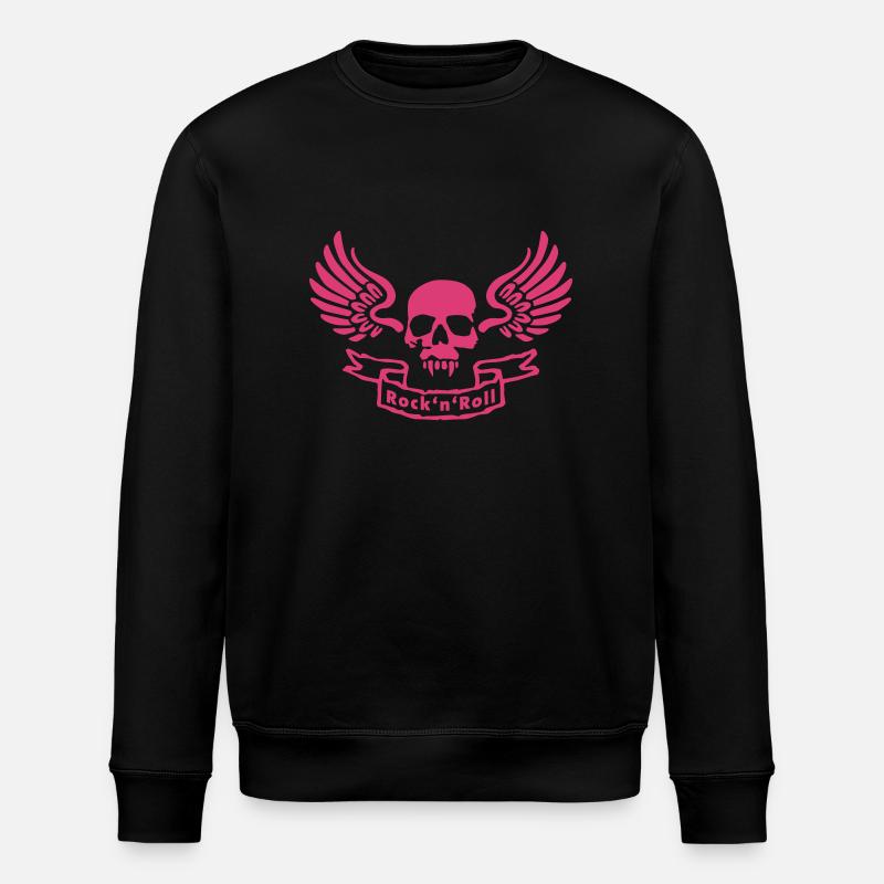 rocknroll_skull - Stanley/Stella Unisex Bio-Sweatshirt ROLLER - Schwarz