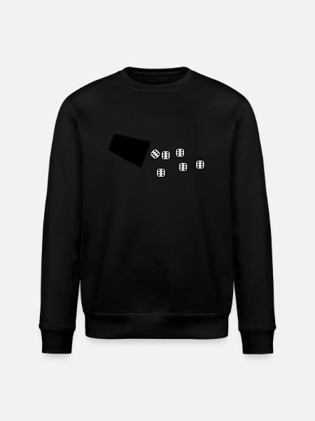 wuerfeln_6er_2c - Stanley/Stella Unisex Bio-Sweatshirt ROLLER - Schwarz