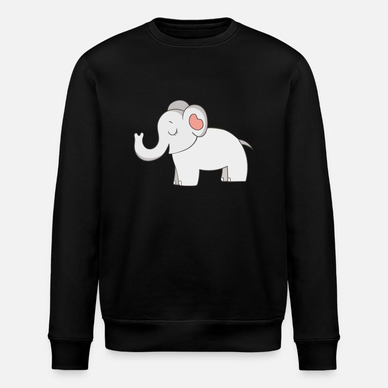 elephant - Stanley/Stella ROLLER Unisex Organic Sweatshirt - black