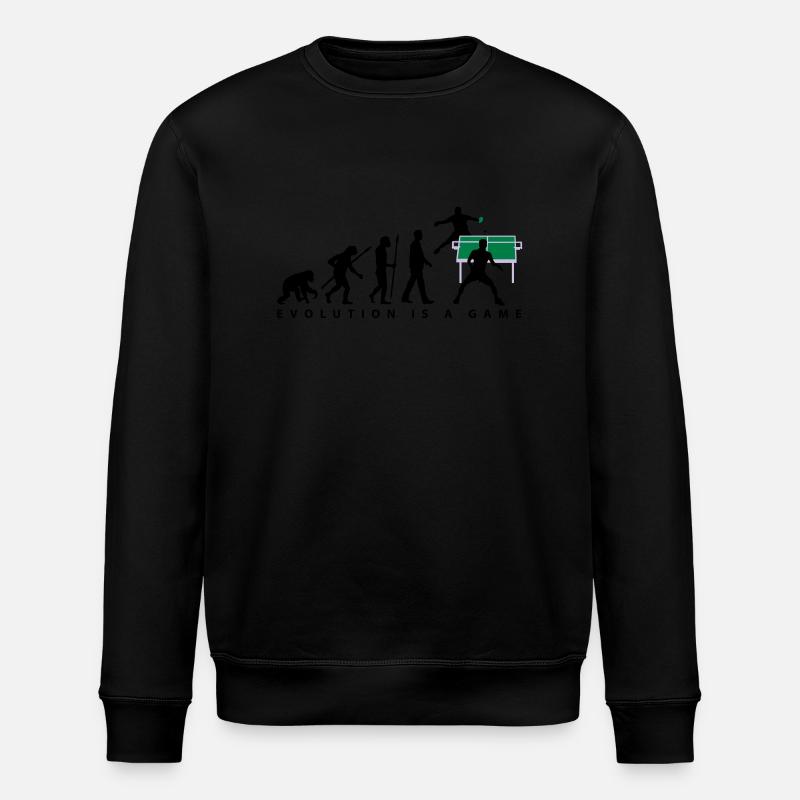 evolution_tischtennisspieler_102012_a_3c - Stanley/Stella Unisex Bio-Sweatshirt ROLLER - Schwarz