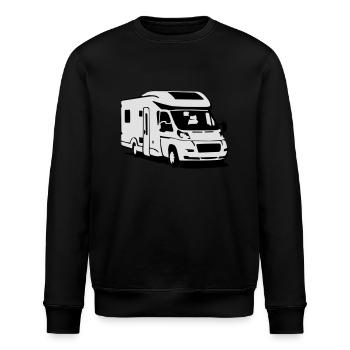 Camper Wohnmobil (2 color) - Stanley/Stella Unisex Bio-Sweatshirt ROLLER - Schwarz - Vorne - Nik (191cm)