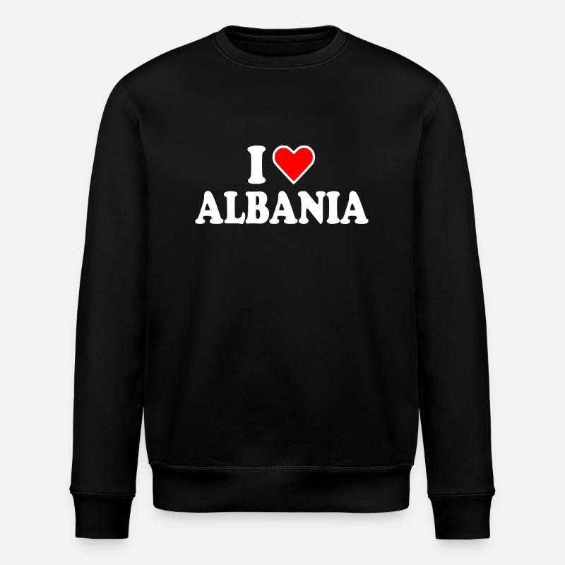 Albanien - Stanley/Stella Unisex Bio-Sweatshirt ROLLER - Schwarz