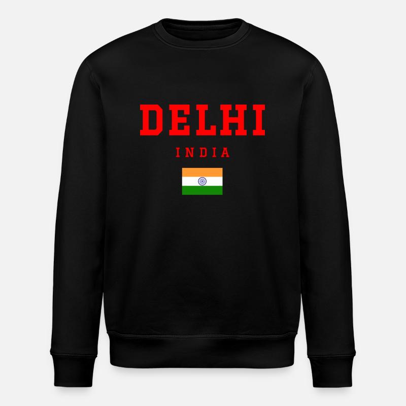 Delhi Indien - Stanley/Stella Unisex Bio-Sweatshirt ROLLER - Schwarz