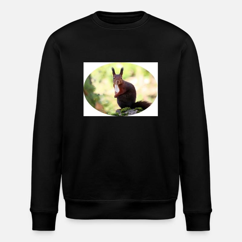 Eichhörnchen, Isibat - Stanley/Stella Unisex Bio-Sweatshirt ROLLER - Schwarz
