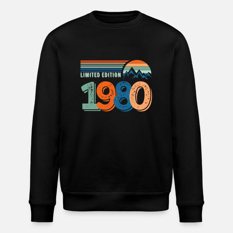 Limited edition 1980 - Stanley/Stella ROLLER Unisex Organic Sweatshirt - black