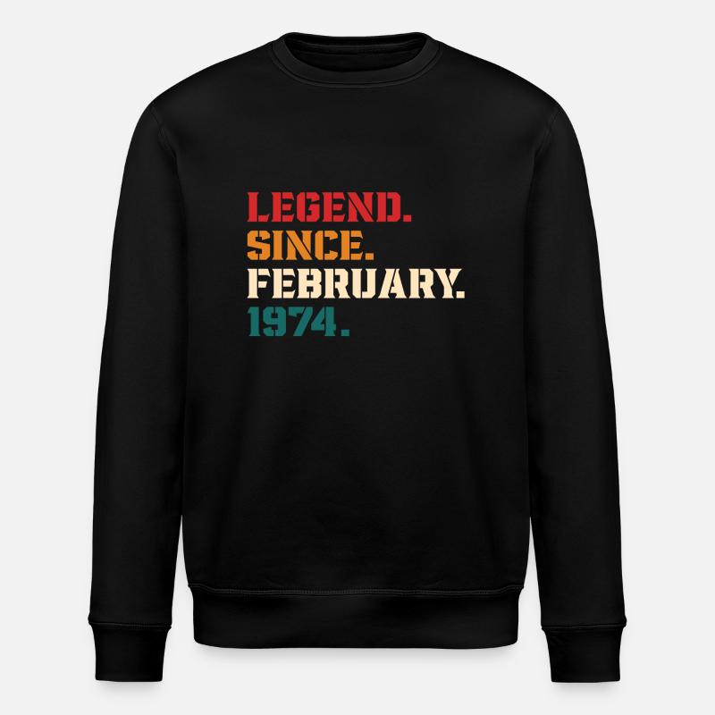 Legend Since February 1974 - Sweat bio ROLLER Stanley/Stella Unisexe - noir