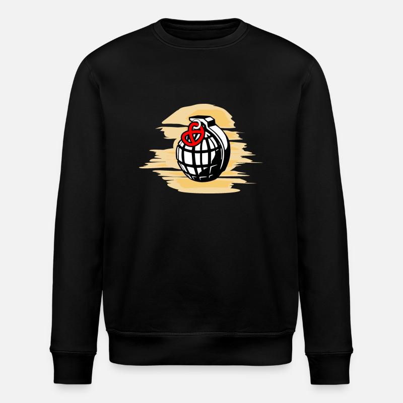 Pomegranate Pretzel Sun - Stanley/Stella ROLLER Unisex Organic Sweatshirt - black