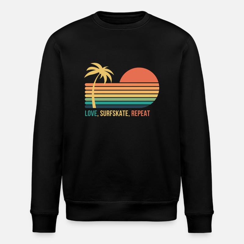 Love Surfskate Repeat - Sweat bio ROLLER Stanley/Stella Unisexe - noir