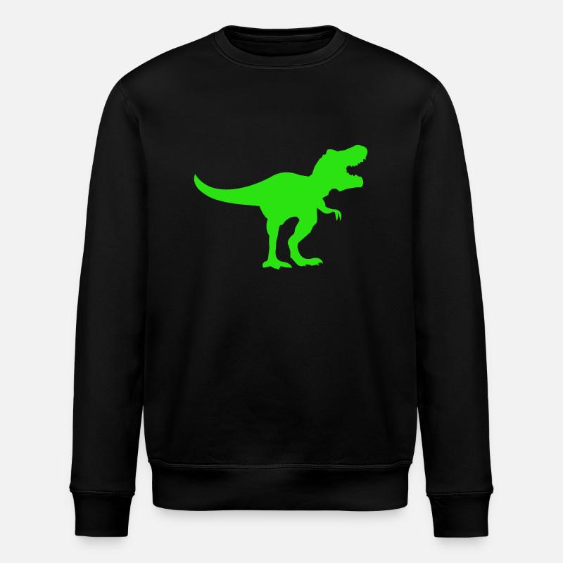 Dinosaurier T-rex - Stanley/Stella Unisex Bio-Sweatshirt ROLLER - Schwarz