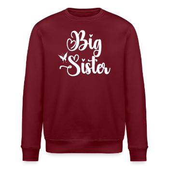 Große Schwester - Stanley/Stella Unisex Bio-Sweatshirt ROLLER - Burgunderrot - Vorne - Nik (191cm)