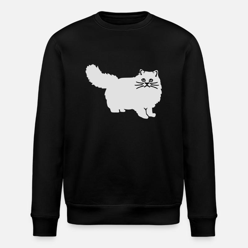 Cat - Stanley/Stella ROLLER Unisex Organic Sweatshirt - black