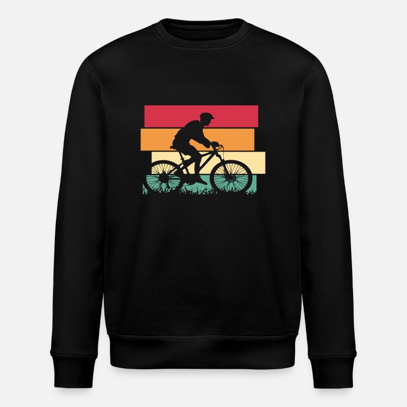 Vélo VTT Rétro - Sweat bio ROLLER Stanley/Stella Unisexe - noir