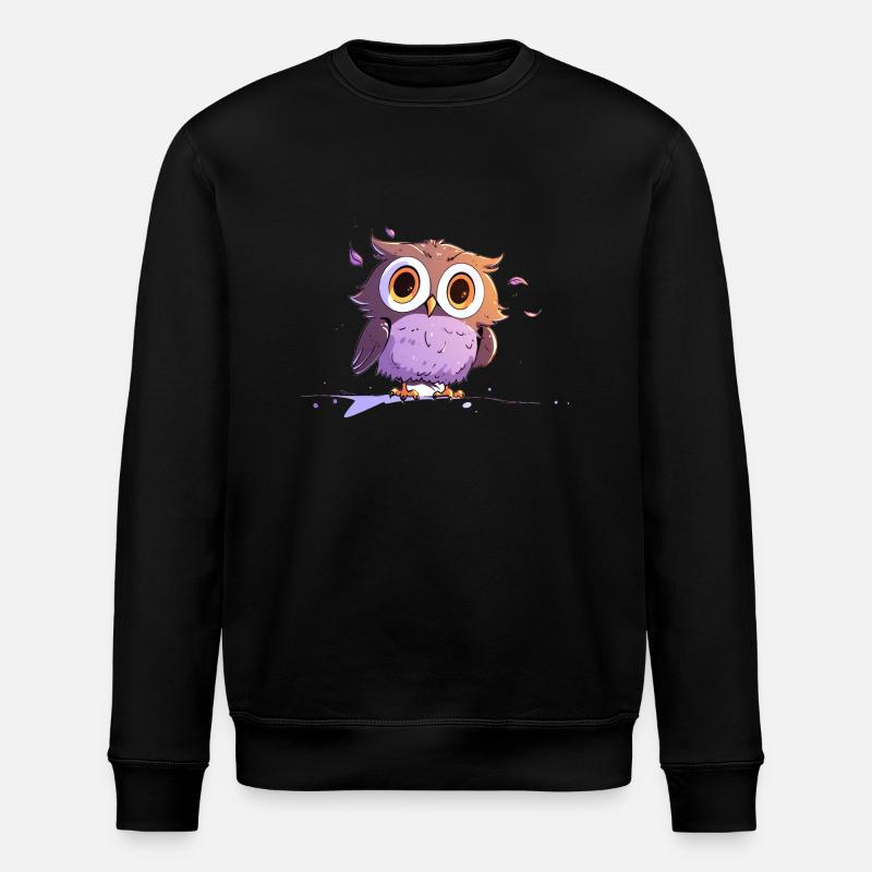 Hibou surpris - Sweat bio ROLLER Stanley/Stella Unisexe - noir