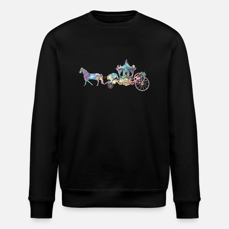 Silhouette der Kutsche - Stanley/Stella Unisex Bio-Sweatshirt ROLLER - Schwarz
