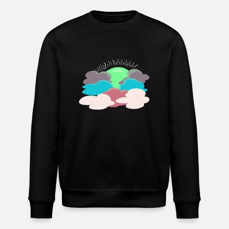 Sonne hinter den Wolken - Stanley/Stella Unisex Bio-Sweatshirt ROLLER - Schwarz