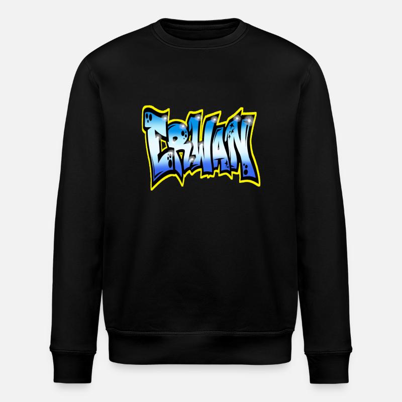 Erwan GRAFFITI NAME PRINT - Sweat bio ROLLER Stanley/Stella Unisexe - noir