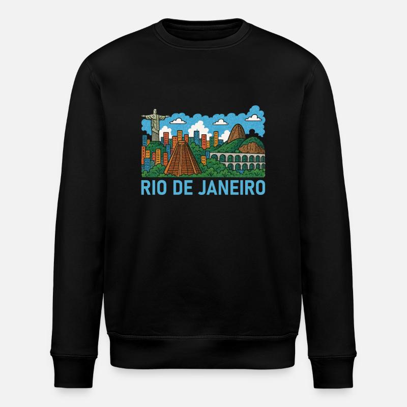 rio de janeiro brasilien - Stanley/Stella Unisex Bio-Sweatshirt ROLLER - Schwarz