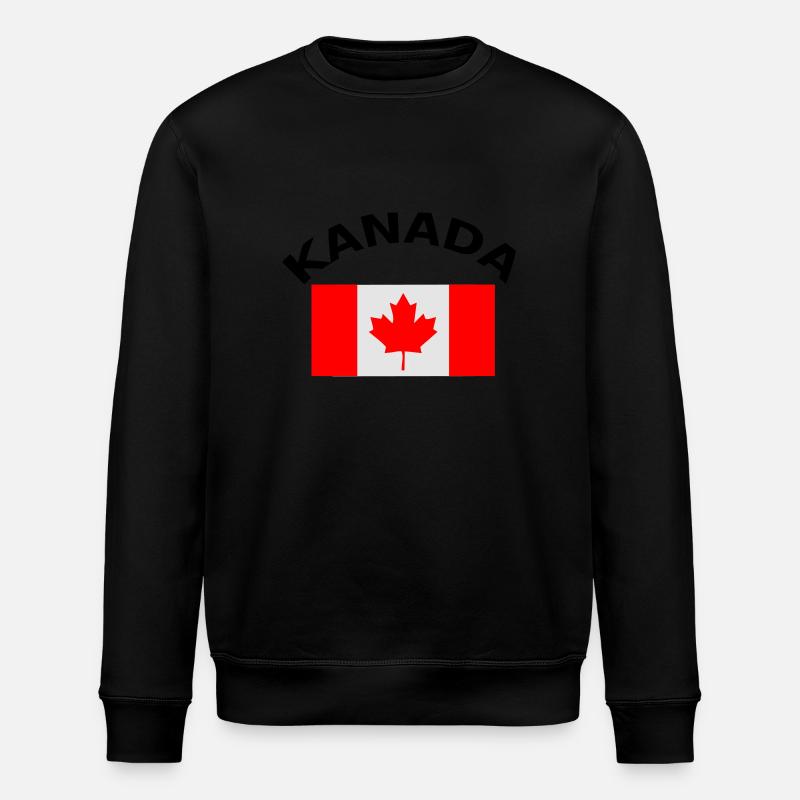 Canada, Canada, flag, flag - Stanley/Stella ROLLER Unisex Organic Sweatshirt - black