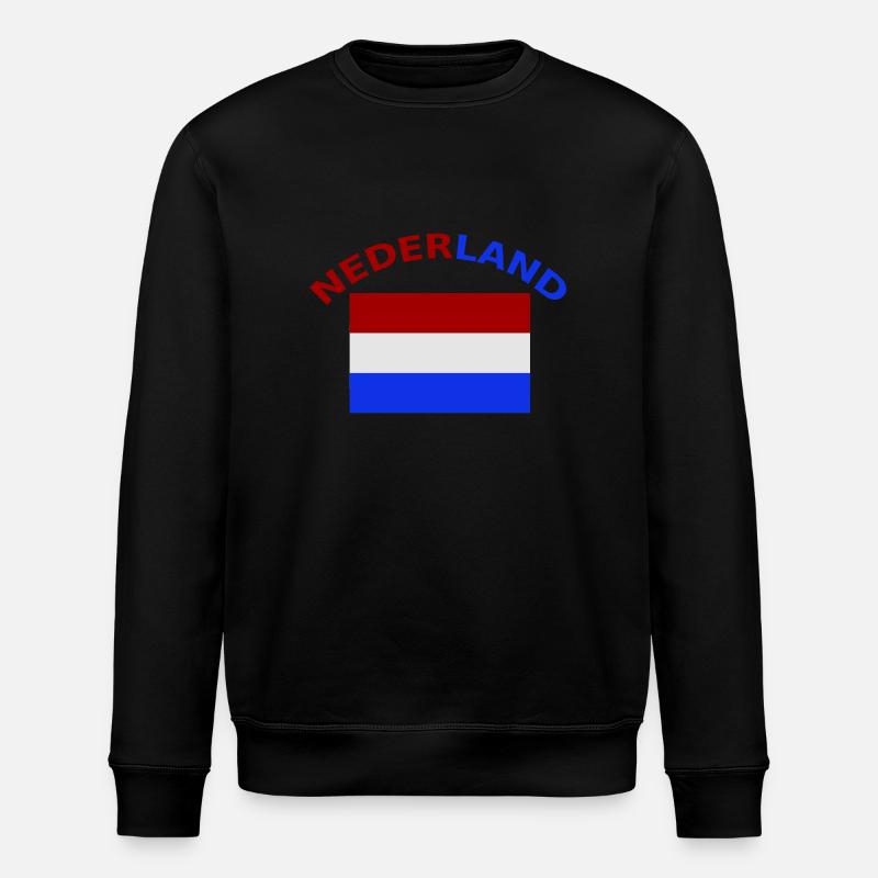 Hollande, Pays-Bas, drapeau, drapeau - Sweat bio ROLLER Stanley/Stella Unisexe - noir