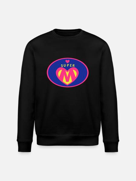Super Mama Geschenk - Stanley/Stella Unisex Bio-Sweatshirt ROLLER - Schwarz