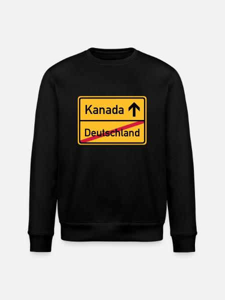 ortsschild_kanada__f3 - Stanley/Stella ROLLER Unisex Organic Sweatshirt - black