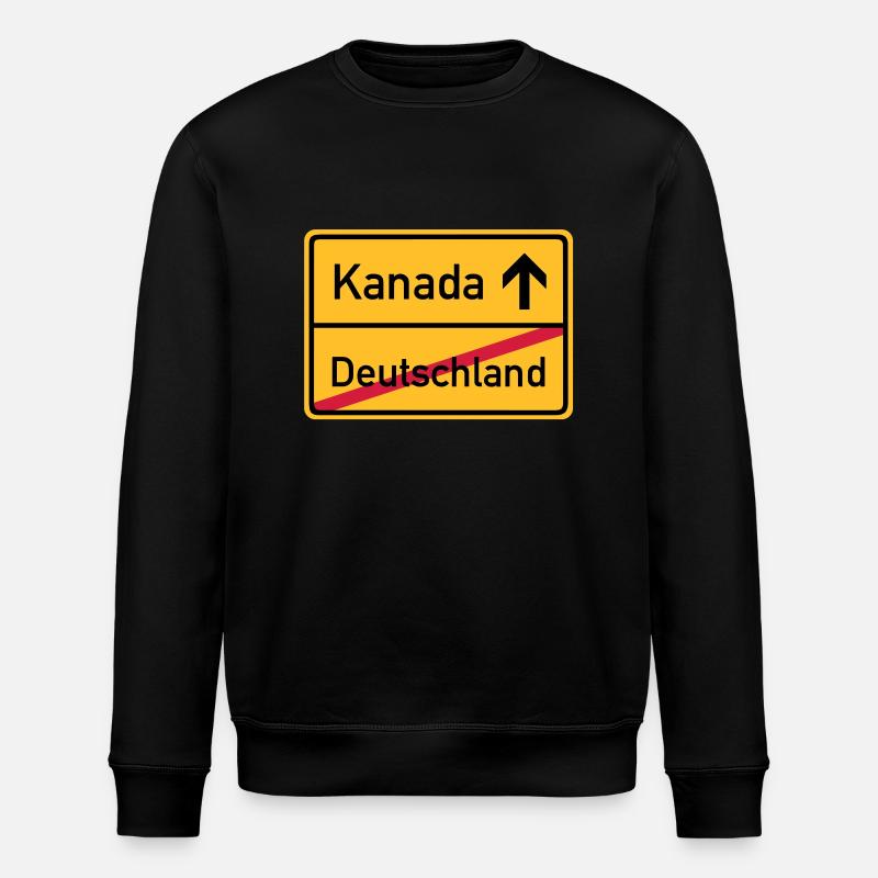 ortsschild_kanada__f3 - Stanley/Stella Unisex Bio-Sweatshirt ROLLER - Schwarz